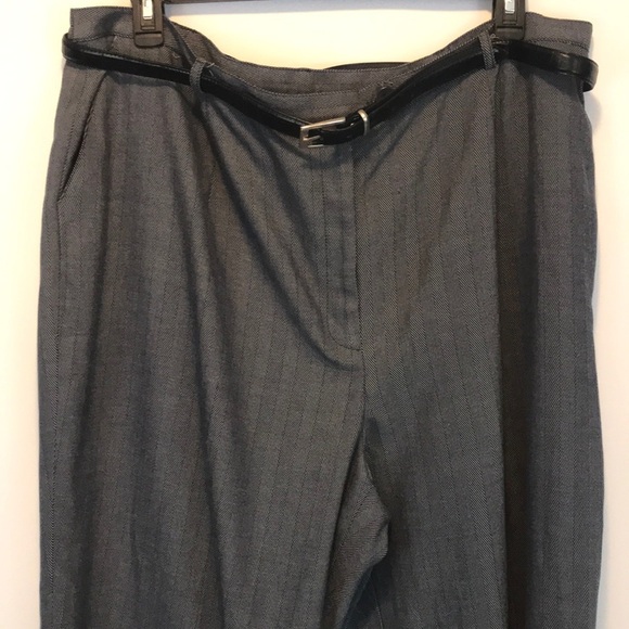 Covington Women’s Navy Herringbone Pants Trousers Size 34W - Picture 2 of 6